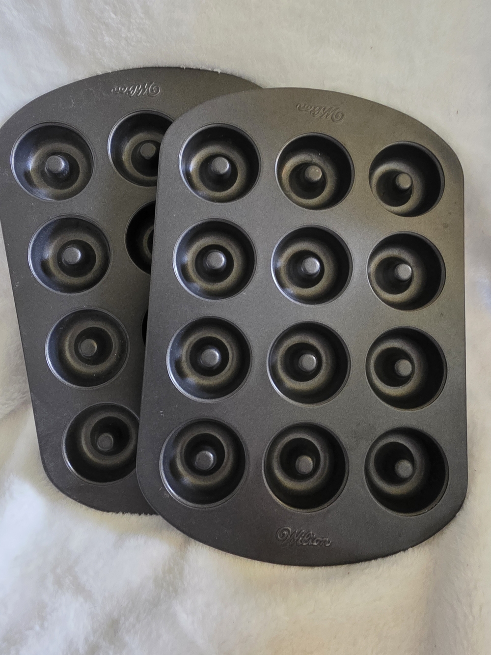 Wilton Mini Donut Baking Pan Set of 2, 12-Cavity Non-Stick Steel Doughnut Trays